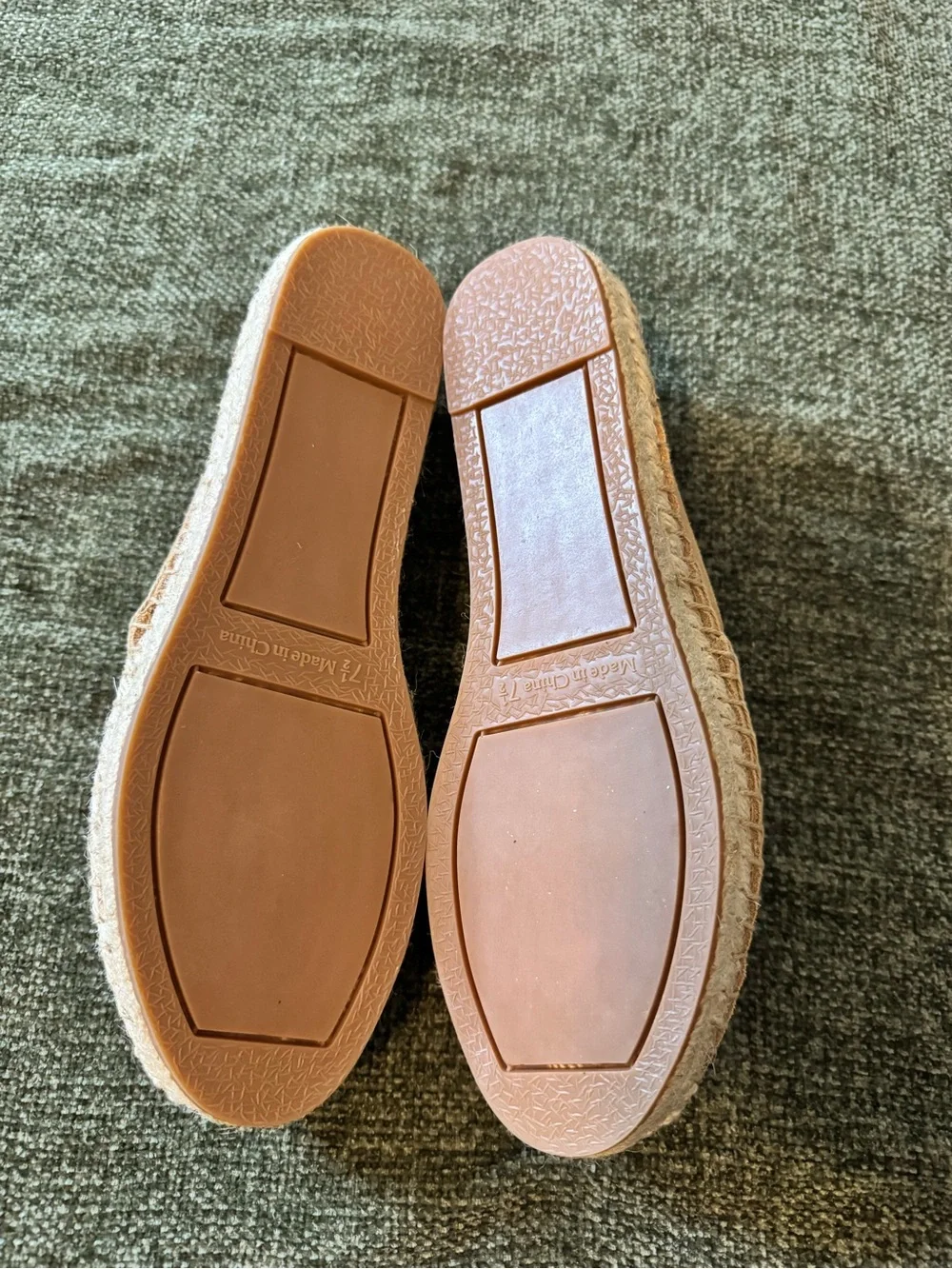 Talbots Hadley Chain Suede Platform Espadrilles Light Toffee Size 7.5